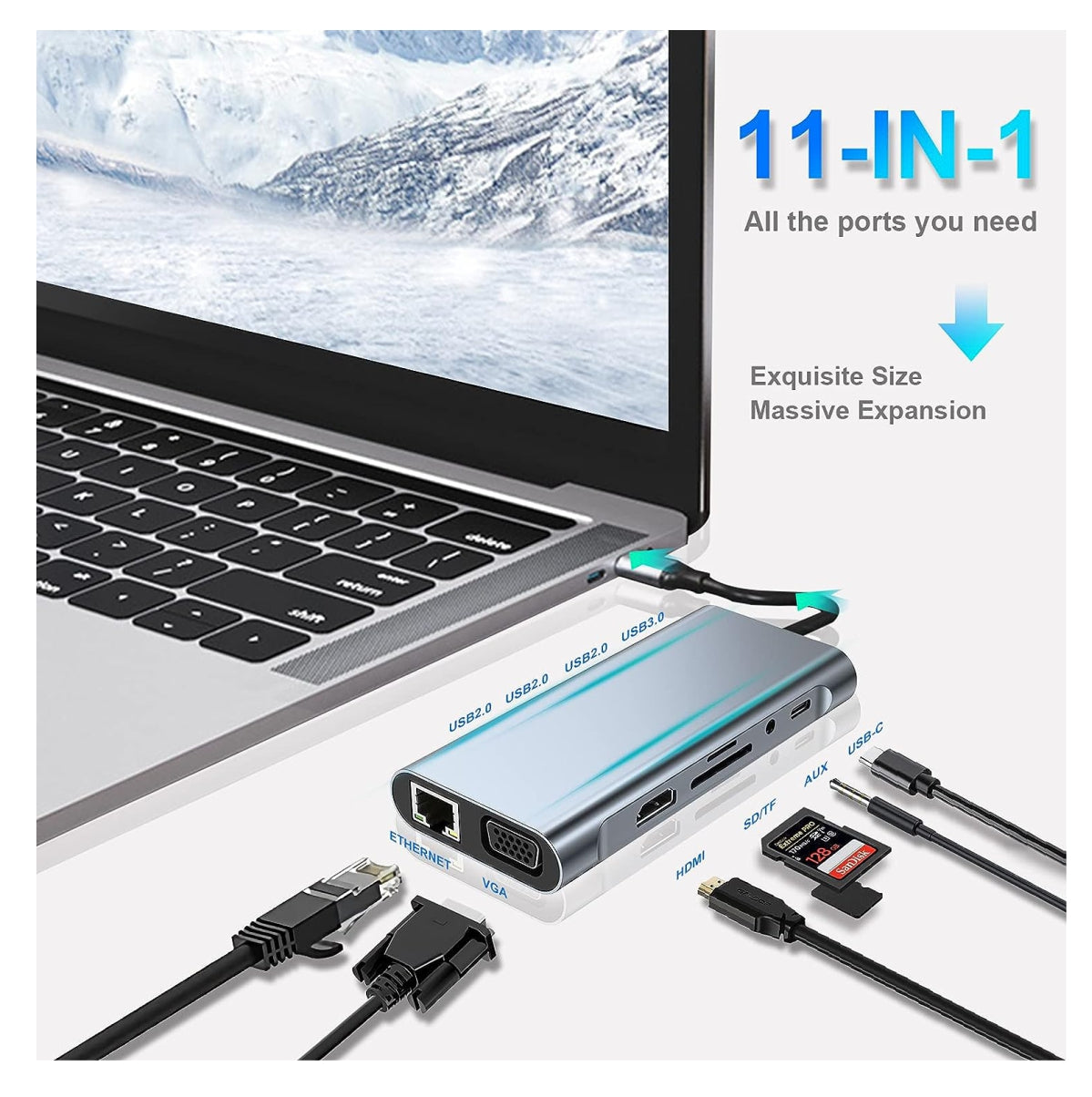Hub Multipuerto USB-C 11 en 1
