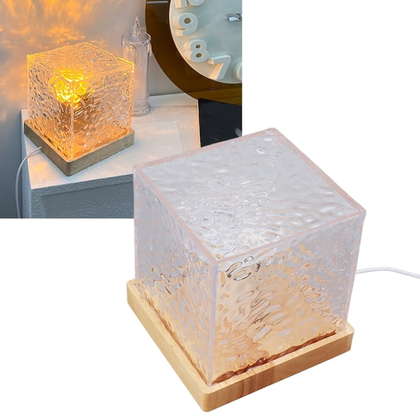 Lámpara Decorativa Cubo Efecto Ondas de Agua 3 Tonos
